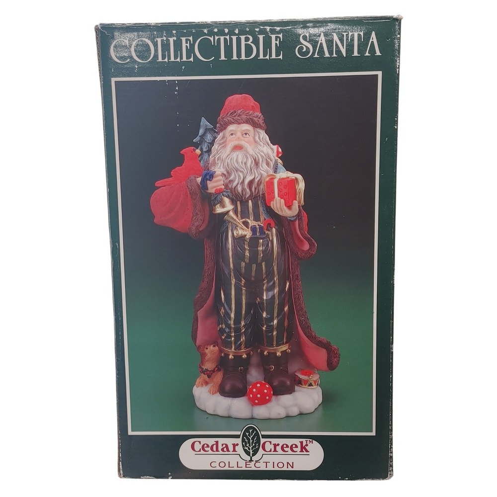 90s Cedar Creek Collection Collectible Santa Figurine Carrying Gifts Holiday 12"